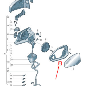 NEW AUDI Q2 GA RIGHT EXTERIOR MIRROR FRAME 81A8572409B9