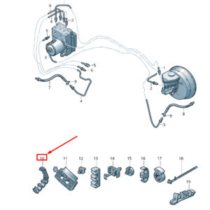 NEW VW TOUAREG 7P MK2 FRONT BRAKE PIPE BRACKET 1J0611797E