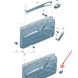 NEW VOLKSWAGEN ARTEON 3H7 FRONT LEFT DOOR SWITCH TRIM LHD 5G0868345ZL4