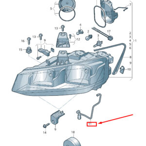 NEW AUDI Q2 GA RIGHT HEADLIGHT HOSE 81A941718