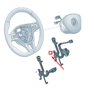NEW VOLKSWAGEN T-ROC A11 STEERING WHEEL CABLE HARNESS 5TA971584