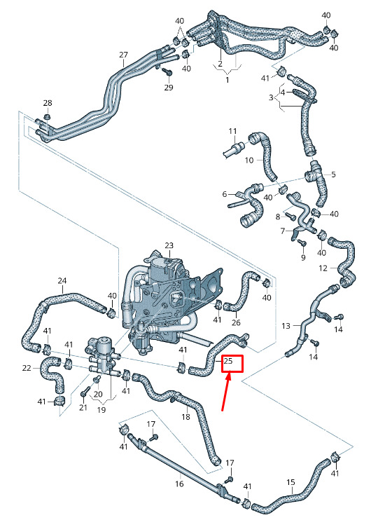 NEW AUDI A6 4A C8 ENGINE COOLANT HOSE 4K0265374N 1 NEW AUDI A6 4A C8 ENGINE COOLANT HOSE 4K0265374N