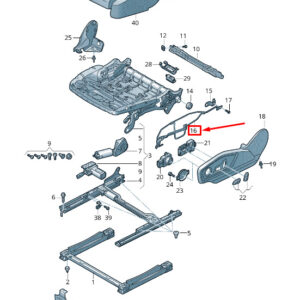 NEW AUDI Q7 4M FRONT LEFT SEAT FRAME TRIM PANEL BRACKET 4M8882633