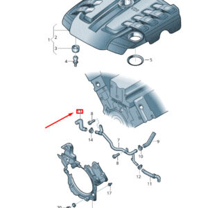 NEW VW TOUAREG 7P MK2 VENT HOSE 057103237K