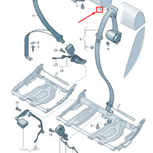 NEW AUDI Q3 F3 REAR CENTER SEAT BELT GUIDE 5108577814PK
