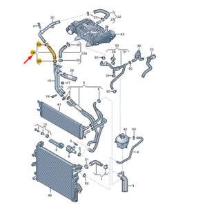 NEW VW TRANSPORTER VI T6 COOLANT HOSE 7E0121096K