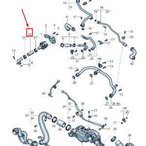 NEW AUDI Q8 4MN ENGINE COOLANT HOSE 0P2121052