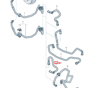 NEW VW TOUAREG 7P MK2 BRAKE SERVO VACUUM PIPE RHD 7P6611931H