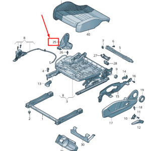 NEW AUDI Q7 4M FRONT RIGHT INNER SEAT FRAME TRIM 4M0881327DT4