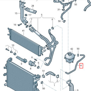 NEW VOLKSWAGEN MULTIVAN T7 STM STN EXPANSION TANK HOSE 7E0121447F