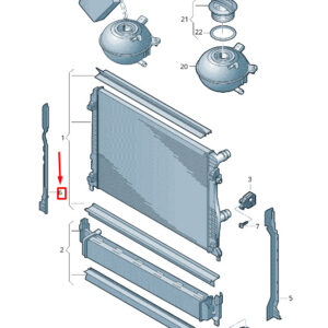 NEW AUDI Q2 GA RIGHT COOLER FOR COOLANT SEALING STRIP 81A121332E