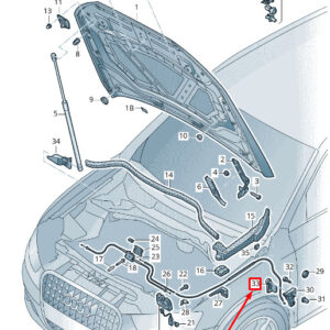 NEW AUDI RSQ3 8U BONNET RELEASE HANDLE LHD 8U18235334PK