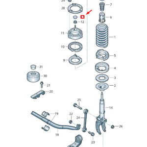 NEW VW TOUAREG 7P MK2 FRONT SUSPENSION STRUT BUNGS 7P0412409