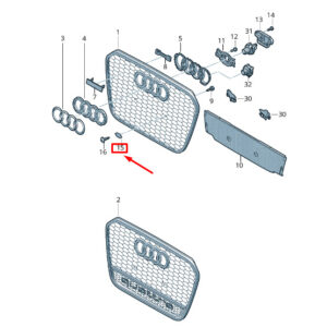 NEW AUDI RS7 SPORTBACK 4G RIGHT GRILLE COVER CAP 4G8807156A01C