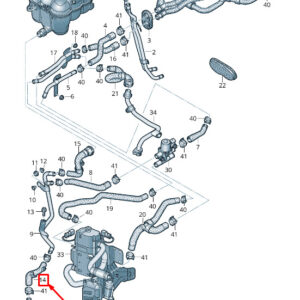 NEW AUDI Q7 4M ENGINE COOLANT HOSE 4M0265374AB