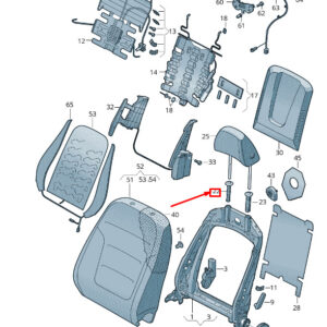 NEW VW TOUAREG 7P FRONT RIGHT HEAD RESTRAINT ADJ. GUIDE 1K0881920N3G4