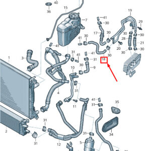 NEW AUDI A6 4A C8 ENGINE COOLANT HOSE 4K0121447AK