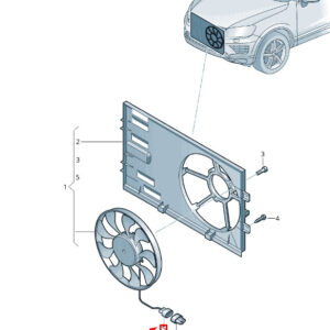 NEW VW TOUAREG 7P MK2 RADIATOR FAN FLAT CONNECTOR HOUSING 4PIN 7H4906444