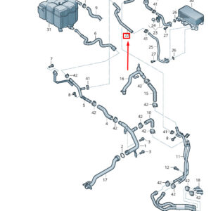 NEW VW TOUAREG 7P MK2 COOLANT HOSE 7P6121157G