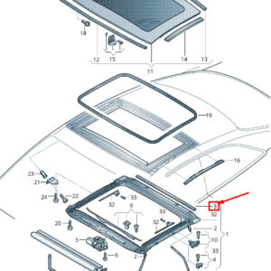 NEW AUDI A5 8T REAR SUNROOF FRAME SEAL 8T0877439