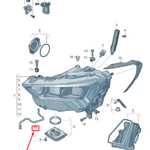 NEW AUDI Q3 F3 LEFT HEADLIGHT HOUSING VENT HOSE 83A941717A