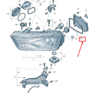 NEW AUDI RSQ3 8U LEFT HEADLIGHT COVER CAP 8U0941159A