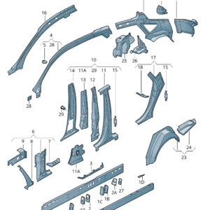 NEW AUDI RS7 SPORTBACK 4G LEFT ROCKER PANEL SUPPORT ELEMENT 4G8810105
