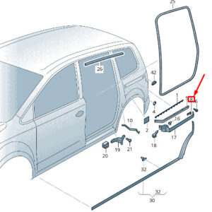 NEW VW SHARAN 7N UPPER SLIDING DOOR DISTANCE PIECE 7N0843963