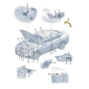 NEW VOLKSWAGEN ARTEON 3H7 SPARE WHEEL STICKER 3AA010006C