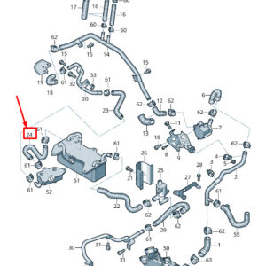 NEW AUDI RS7 SPORTBACK 4G RIGHT LOWER ENGINE COOLANT HOSE 4G0121449AG