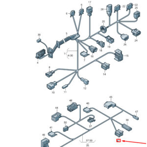 NEW VW TOUAREG 7P MK2 FRONT DOOR WIRING FLAT CONTACT HOUSING 6Q0972706A