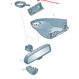 NEW VW TOUAREG 7P MK2 INTERIOR MIRROR COVER 7P685718582V
