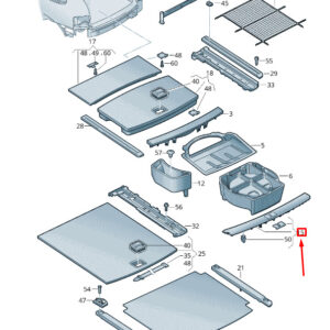 NEW VW TOUAREG 7P MK2 LUGGAGE LOCK TRIM COVER 7P0863459GHX5
