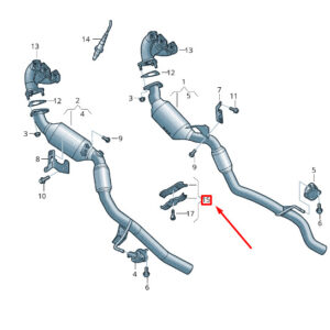 NEW VW TOUAREG 7P MK2 EXHAUST SYSTEM RETAINER 7P0298055