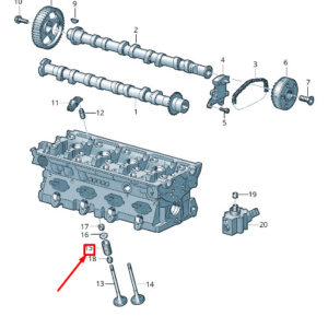 NEW VOLKSWAGEN ARTEON 3H7 INTAKE VALVE SPRING 06E109623AM
