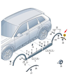 NEW AUDI Q7 4M REAR LEFT WHEEL COVER 4M0854989A