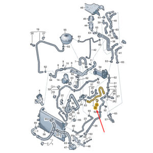NEW VW TRANSPORTER VI T6 COOLANT HOSE 7E0121157