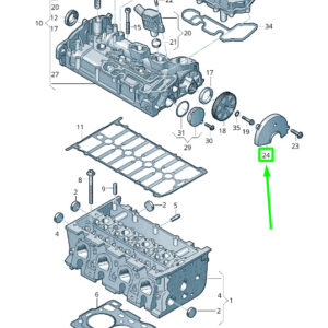 NEW VOLKSWAGEN PASSAT B8 3G TIMING BELT PROTECTION COVER 04E109121D