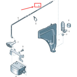 NEW AUDI Q7 4M WINDSCREEN WASHER SYSTEM PUMP CORRUGATED PIPE 4M0955673A