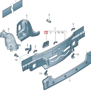 NEW VOLKSWAGEN AMEO LOCK CARRIER REINFORCEMENT 6RW813323 2017