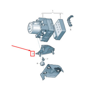 NEW VW TOUAREG 7P MK2 ANTI-LOCKING BRAKE SYSTEM BRACKET 7P0614235