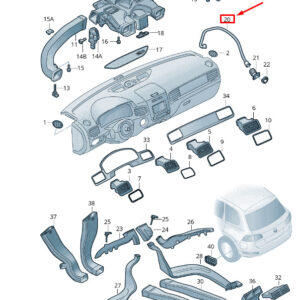 NEW VW TOUAREG 7P MK2 AIR HOSE RHD 7P2816311