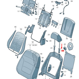 NEW VW TOUAREG 7P FRONT RIGHT HEAD RESTRAINT ADJ. GUIDE 1K0881920J95T