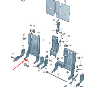 NEW VW TOUAREG 7P MK2 REAR CHILD SEAT MOUNTING SLEEVE 7P6887233A9B9