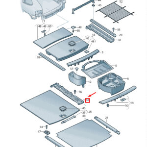 NEW VW TOUAREG 7P MK2 BOOT FLOOR PLATE LEFT UNDERLAY 7P6863599A