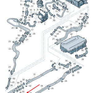 NEW AUDI A6 4A C8 ENGINE COOLANT HOSE 4K0122175B