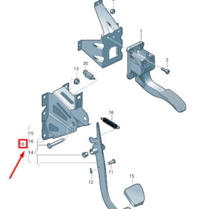 NEW VOLKSWAGEN CRAFTER 2F MK1 BRAKE PEDAL 2E0721141A