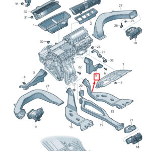 NEW AUDI Q2 GA RIGHT FOOTWELL VENT LHD 8V1819152