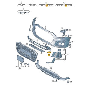 NEW AUDI A1 SPORTBACK GBA LEFT HEADLIGHT WASHER COVER CAP 82A807753AGRU