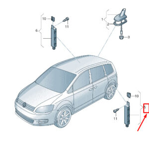 NEW VW SHARAN 7N LEFT ANTENNA AMPLIFIER 7N0035552N